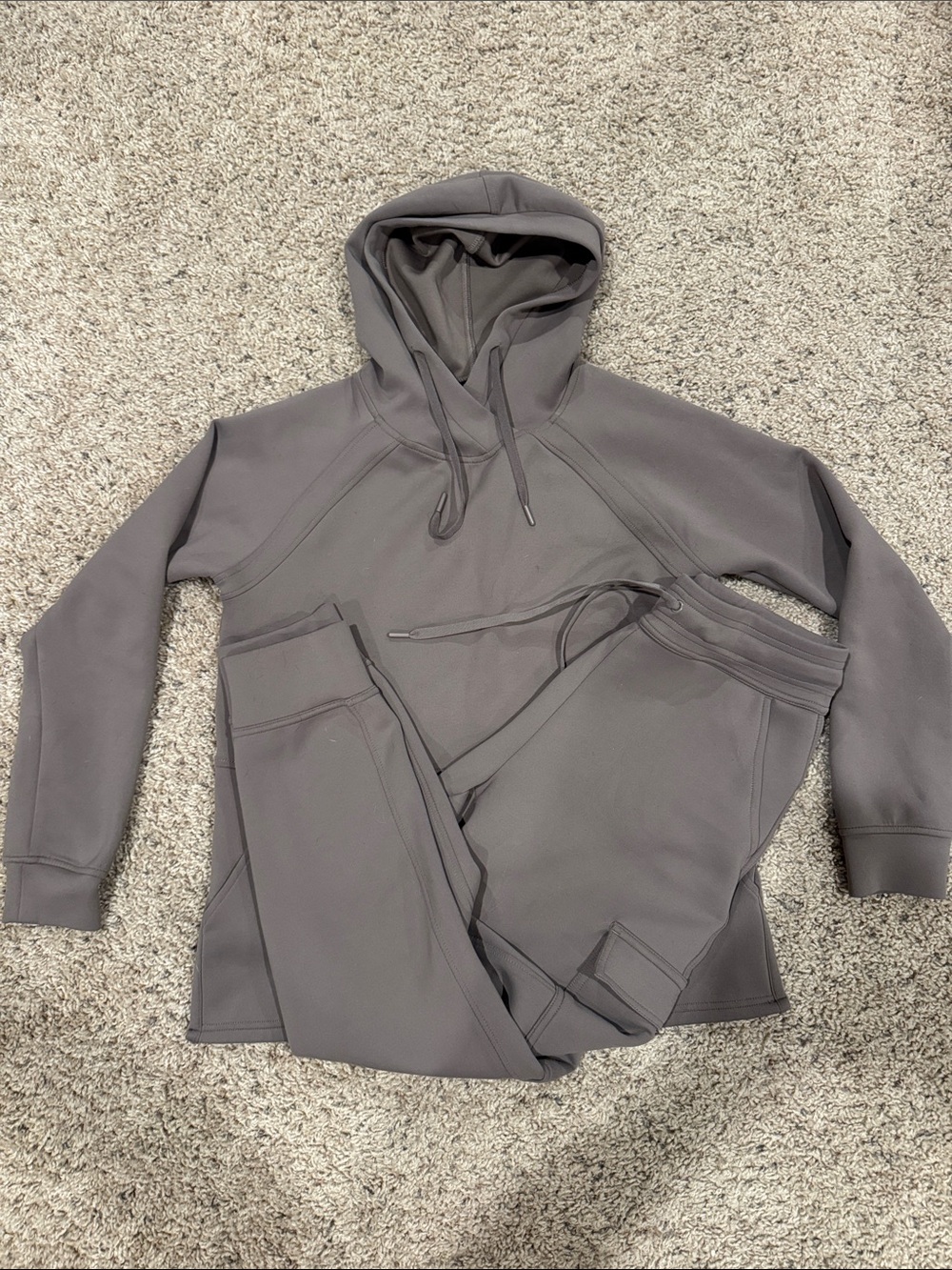 SET! Womens Hooded Sweatshirt & Jogger Set - Gray